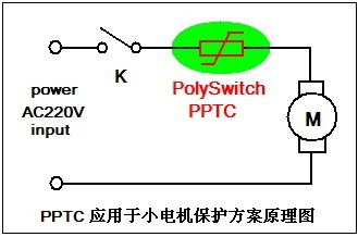 pptc在刨冰機的保護應用電路圖