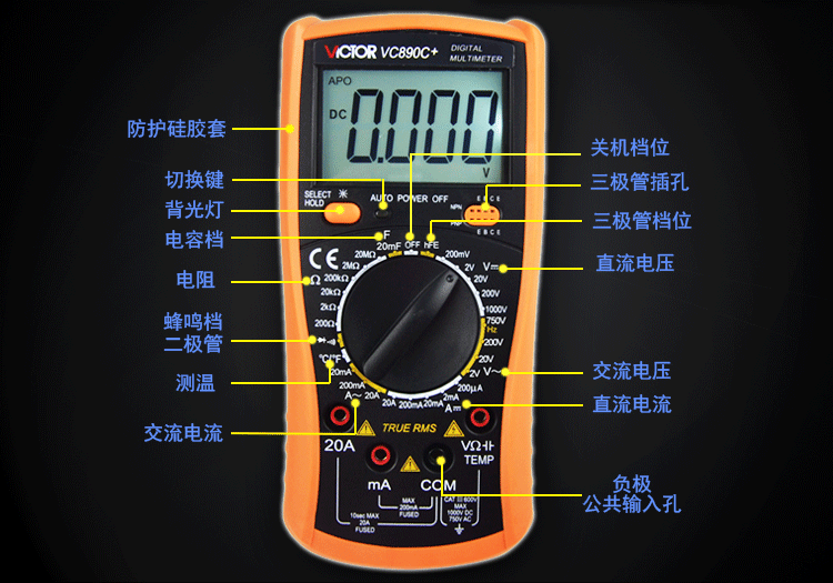 使用萬能表測量保險絲電壓、電流、電阻