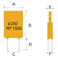 1.5A 250V插件可恢復保險絲規格參數